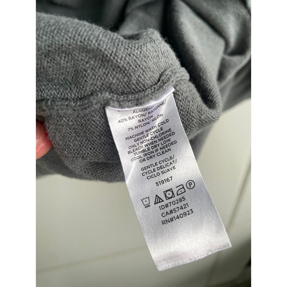 ANN TAYLOR LOFT Lounge grey green oversized sleeveless knit pajama top - Picture 3 of 6
